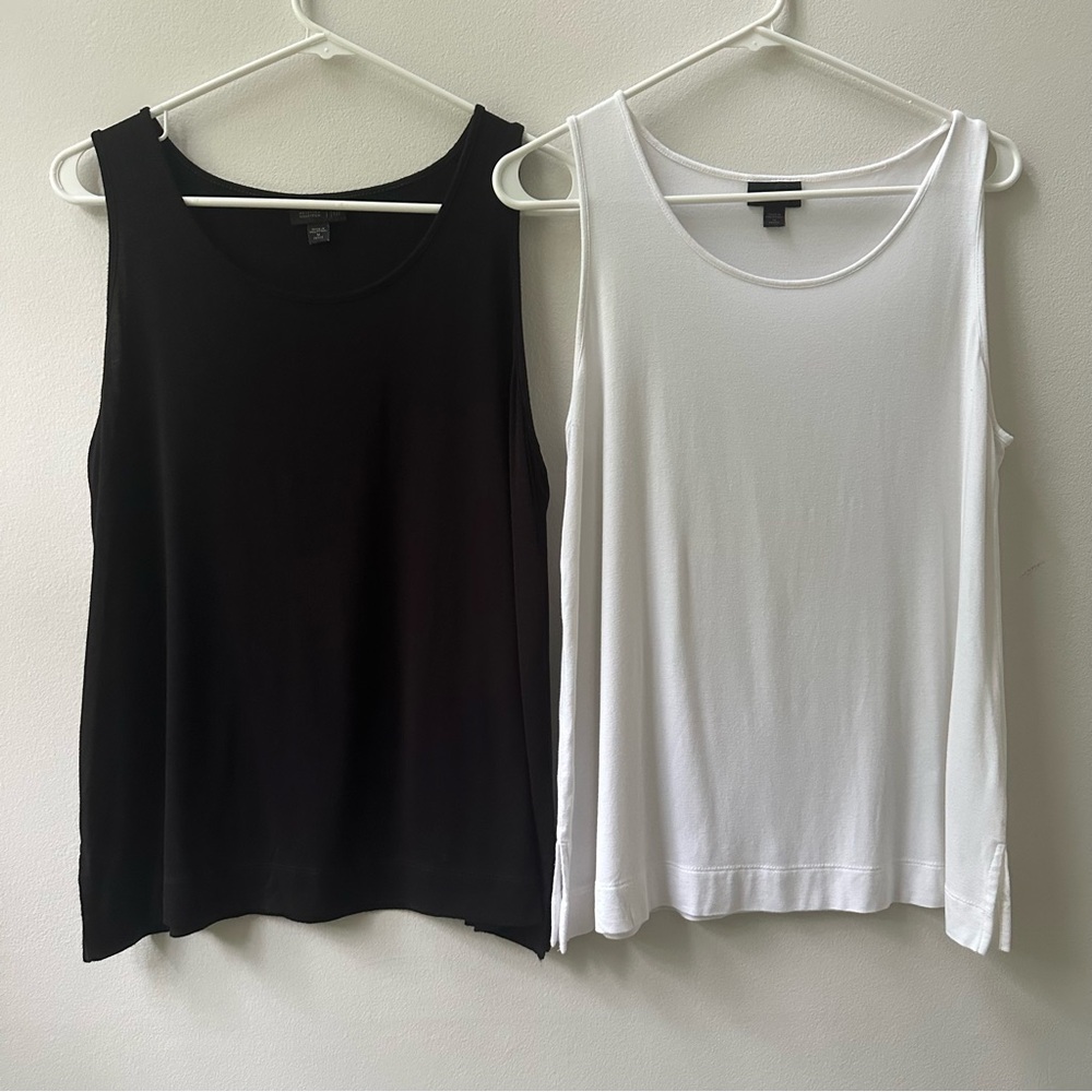 J. Jill Wearever Black & White Tank Top Bundle | Size M Petite